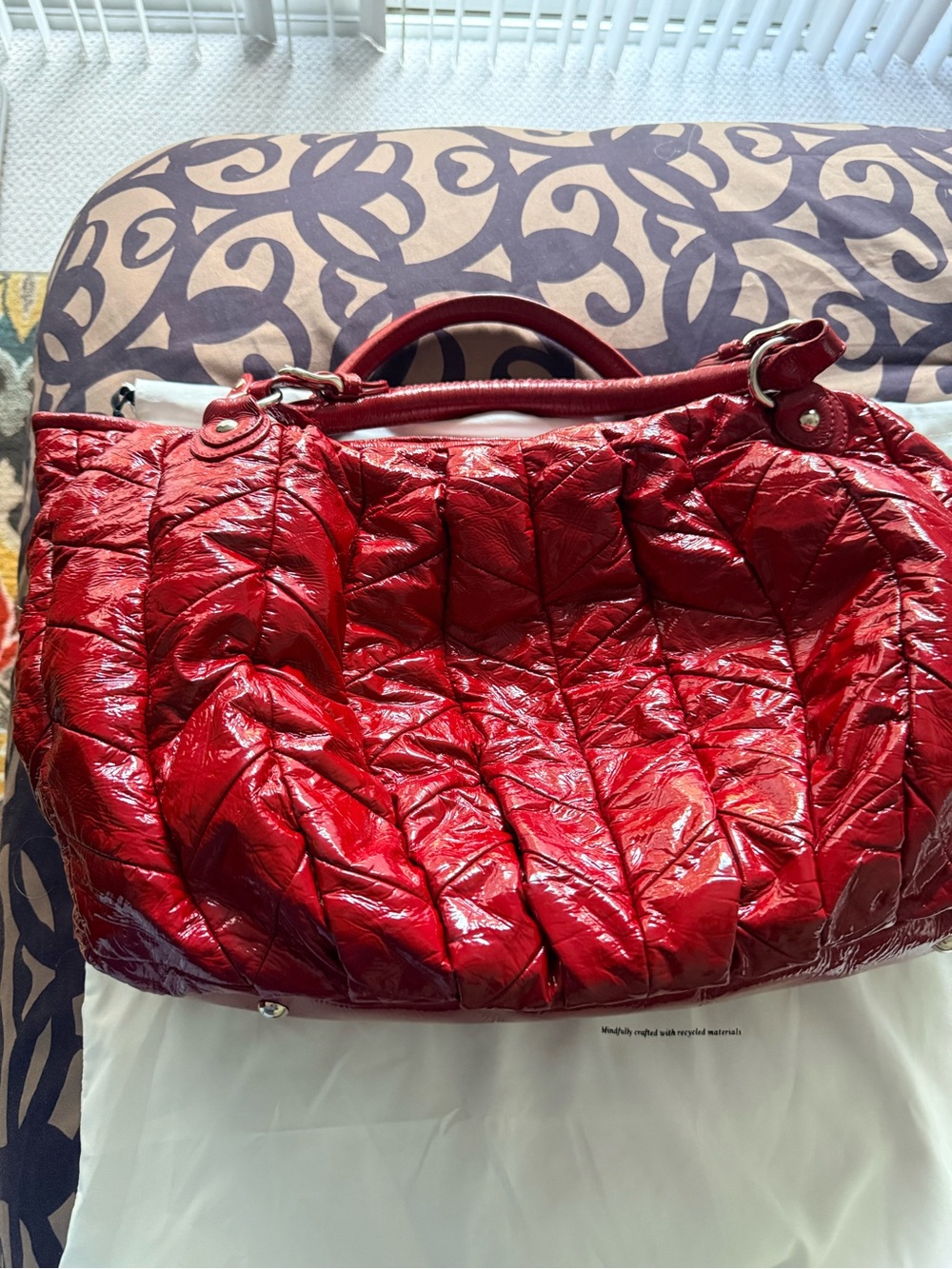 Vintage Miu Miu red patten leather bag